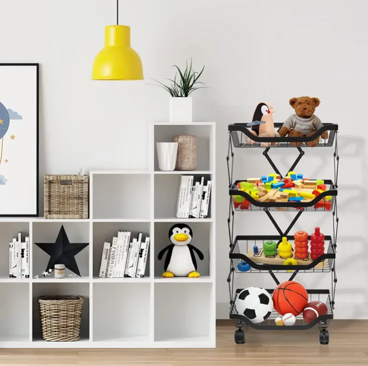 COLLAPSIBLE BASKET TROLLEY 4 STEP 