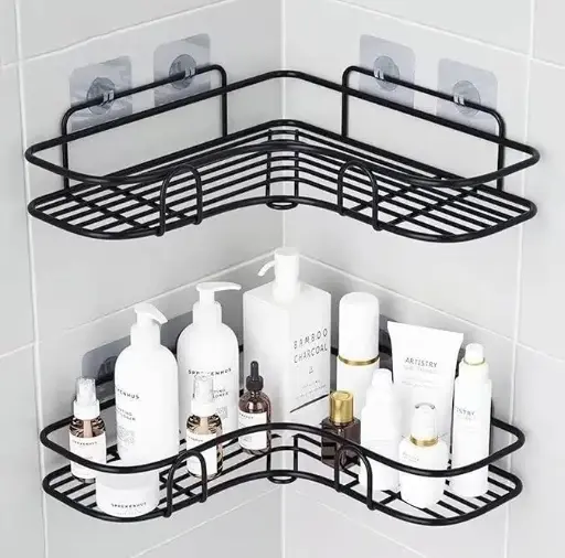 [BG-404 B] CORNER SHELF FOR BATHROOM (SET OF 2) 